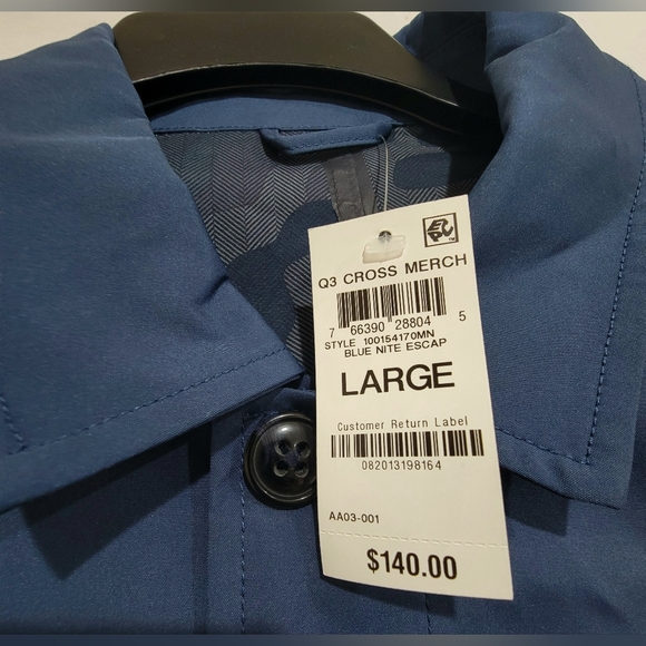 Alfani Macintosh Button Front Outerwear Overcoat Men's Jacket - Picture 5 of 5